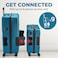 TACH Connectable 2 Pcs Luggage Set   20" &amp; 28" Spinner Luggage with TSA Locks   Hard Shell  Patented Built-In Connecting System Easily Links 6 Bags - Sky Blue