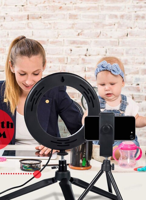 Generic - LED Photography Ring Light Kit 6inch Multicolour