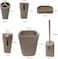 Bathroom Accessories Set,6-Piece Bathroom Gift Set,Toothbrush Holder,Toothbrush Cup,Soap Dispenser,Soap Dish,Toilet Brush Holder,Trash Can,Tumbler Bathroom Accessory Set Complete, Beige
