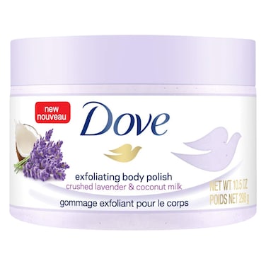 Dove Exfoliating Polish Crushed Lavender And Coconut Milk Body Scrub 298g