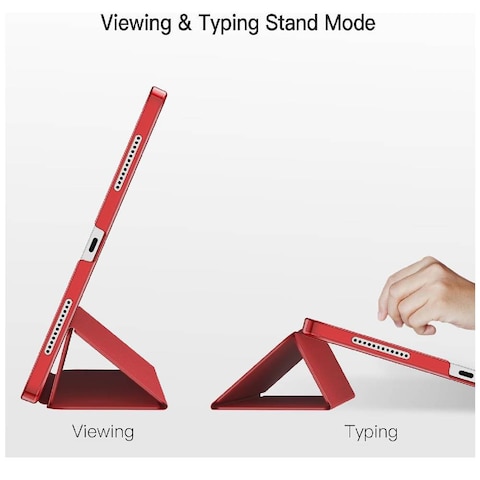 HYX Case For iPad 10th Gen (10.9-Inch, 2022 Model, 10th Generation), Slim Stand Hard Back Shell Cover with Auto Wake/Sleep (Red)