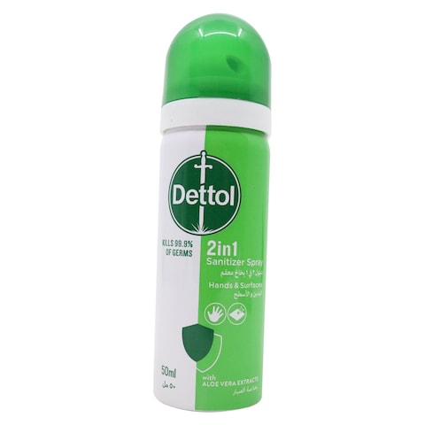 Dettol 2-In-1 Sanitizer Spray Original 50ml