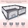 Lovely Baby Playpen For Toddler, Baby Playard, Playpen For Babies With Gate, Indoor Playard For Kids Activity Center, Sturdy Safety Play Yard With Soft Breathable Mesh And Anti-Slip Base (Grey)
