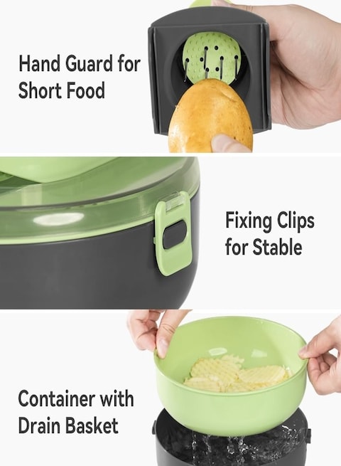 Vegetable Cutter Salad Chopper Adjustable Multifunctional Food Chopper with Container