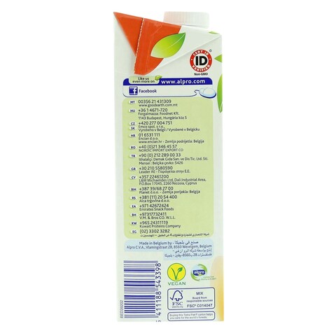 Alpro Soya Wholebean Milk Unsweetened Red 1L