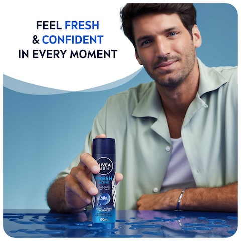 NIVEA MEN Antiperspirant Spray for Men Fresh Active Fresh Scent 150ml