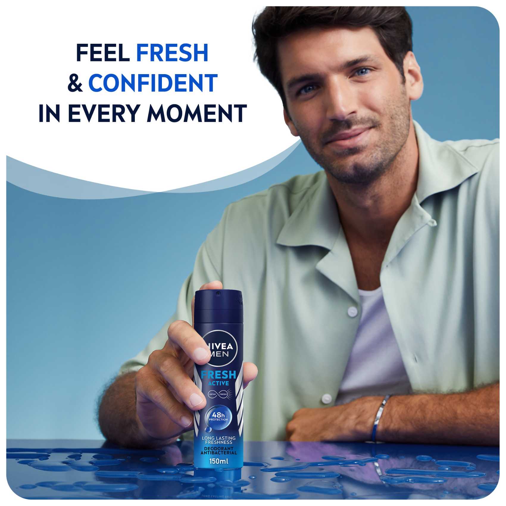 NIVEA MEN Antiperspirant Spray for Men Fresh Active Fresh Scent 150ml