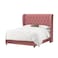 In House Roma Velvet Bed Frame - King - 200x180 cm - Light Pink