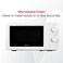Nobel Microwave Oven Adjustable Temperature &amp; Timer Function With 5 Power Level, Push Open Door Button And Cooking End Signal 19 L 700 W NMO20M White