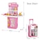 Little Story ROLE PLAY CHEF/KITCHEN/RESTAURANT TOY SET LUGGAGE CASE (41 Pcs) INBUILT LIGHT &amp; SOUND - Pink, 4-IN-1 Mode
