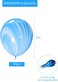 Party Time 25pcs Blue Marble Balloons 12 Inch Marble Agate Latex Balloons for Black White Birthday Party Tie Dye Balloons Decoration Wedding Baby Shower Halloween Festival Photobooth