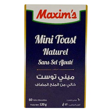 Maxim&#39;s Low Salt Mini Toast 120GR