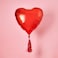 Giant Heart 32" Foil Balloon with Tassels