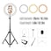 Generic-26cm Fill Light Ring Light Supplementary Light LED Light Folding Fill Light for Photography Live Stream Makeup YouTube Video with Tripod Stand Remote Shutter