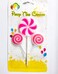 Party Time 3Pcs Pink Lollipop Candle w/ Stick Holder Birthday Candle Kids Adult Birthday Cake Decoration - Number Candle For Anniversary, Valentines Birthday Candle Cake Topper