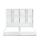 In House Berlin Velvet Bed Frame - Queen - 200x160 cm - White