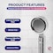 Coralblue Handheld Shower Head Set-This Shower head has 2 Shower filter 1 handle and 1 head water filter to purify harmful Chemicals and Pollutants -  2m long Shower hose Stainless Steel