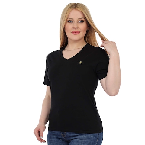 La Collection T-Shirt for Women - Large - Black