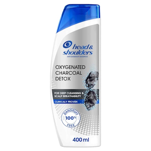 Buy Head  Shoulders Anti-Dandruff Shampoo, Oxygenated Charcoal Detox, 400ml  in Saudi Arabia