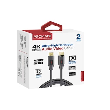 كابل فيديو وصوت HDMI 4K 60HZ من بروميت، 10 أمتار