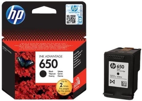 HP Cz101Ak 650 Black Ink Cartridge And Cz102Ak 650 Tri Color Ink Cartridges, 2 Pieces