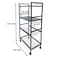 HEXAR&reg; 4 TIER Metal Shelving Unit on Wheels, Adjustable Storage Racks and Shelf, Heavy Duty Rolling Metal Shelves for Laundry Bathroom Kitchen Garage Pantry Organization Bakers Rack