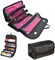 Generic Makeup Bag Cosmetic Hanging Organizer Roll N Go Roll Up Foldable Clear Case Pouch Toiletry Organizer Multifunction Large Capacity For Cosmetics, Jewelry, Travel Accessories, Electronics(Black)