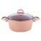 Home Maker Granite Casserole Pink And Clear 20cm