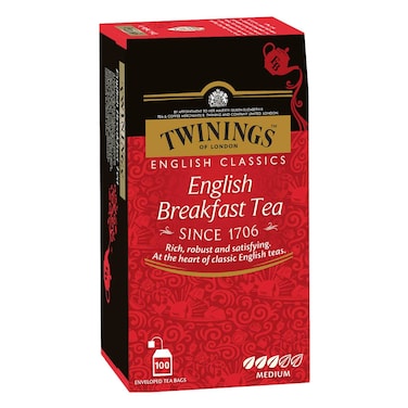 تويننجز - شاي الإفطار الإنجليزي 100 كيس شاي