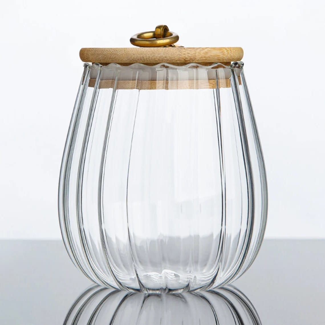 Buy 1CHASE®️ Borosilicate Glass Storage Jar With Airtight Bamboo Lid ...