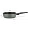 Fissman Deep Frying Pan Brilliant 28cm With Detachable Handle Glass Lid - Induction Bottom (Aluminium And Non-Stick Coating)