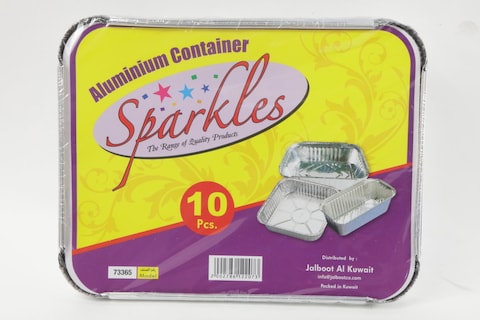 SPARKLES ALUMINIUM CONTAINER 10PCS