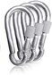 ABBASALI 10mm Thick Heavy Duty Spring Snap Hook Carabiner Screw Lock Keyring 3 Pcs Pack