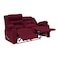 In House Velvet Double Recliner Chair - Burgundy - NZ30