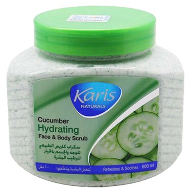 Karis Naturals Cucumber Hydrating Face And Body Scrub 600ml