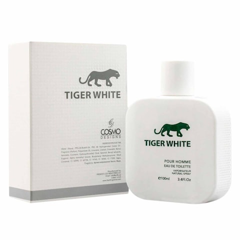 Cosmo Designs Tiger White Pour Homme Eau De Toilette For Men 100ml