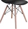 GDF Modern Dining Chair Plastic Shell With Wooden Legs Black Color Size Model- JEAM1