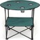 Royalford Round Camping Table-Rf11673 Lightweight, Portable And Foldable, Folds Flat For Storage Iron Tube With Washable Cloth, Perfect Indoor And Outdoor Entertainment Package Includes Carry Bag Blue