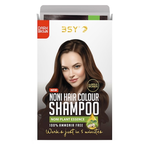 Priis BSY Noni Hair Colour Shampoo Dark Brown 20ml