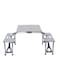 Generic 4-Seat Outdoor Portable Picnic Table Silver