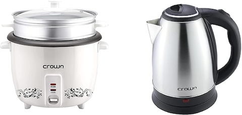 Crownline RC-168 Rice Cooker + KT-157 Kettle