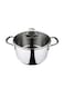 Serenk Induction Cookware Stainless Steel 2.64 Quarts Encapsulated Bottom Modernist Stock Pot With Dishwasher Safe Silver 20cm