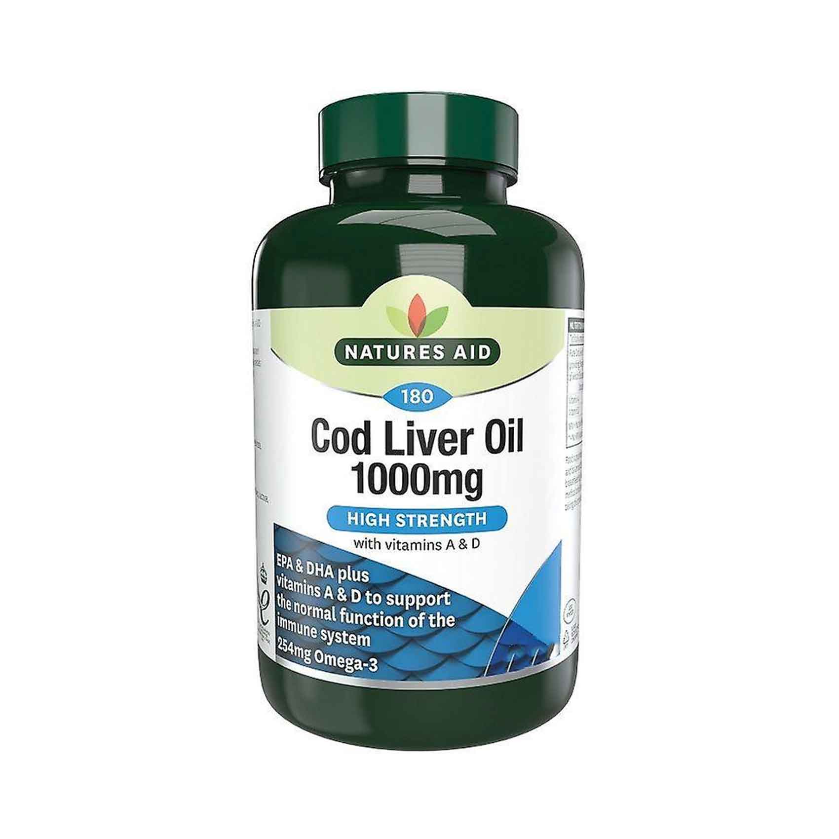 Natures Aid Cod Liver Oil 1000mg Softgels 90 Pieces