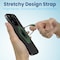 Remson Mag-X Phone Grip Finger Strap Magnetic Phone Kickstand with Silicone Strap Compatible for iPhone 14, 13 Pro/Max/Plus (Green/Orange)