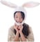 Aiwanto Rabbit Hat Party Costume Decoration Eastern Bunny Hat Bunny Ears Cap (White)
