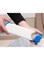 Generic Double Sided Reusable Pet Fur Remover With Self-Cleaning Base Blue/White