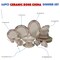 XIANGYU dinner set porcelain gold, 32pcs tea set; (12)pcs tea cup/saucer, (6) 10&#39;5 flat plate, (6) 7&#39;5 flat plate, (6) 6&#39; salad bowl, (1) 6&#39; salad bowl, (1) 14&#39; oval plate. New Ceramic Bone China, The