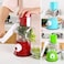 Generic-Red Multifunctional Food-grade Stainless Steel Vegetable Slicer Chopper Fruit Cutter Cheese Shredder Rotary Drum Grater 3 Stainless Steel Blade(Red)