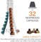 Lushh Coffe Capsule Holder, Tower Stand for 32 Nespresso Capsule , Coffee Pod Storage Holder - Silver