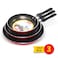 Prestige Frying Pan Set Red 20cm+24cm+28cm